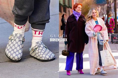 gucci birkinstock|sarah jessica parker Birkenstock.